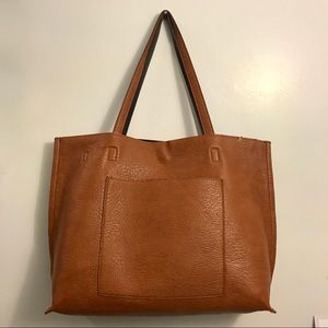 Vegan Leather Reversible Tote Bag